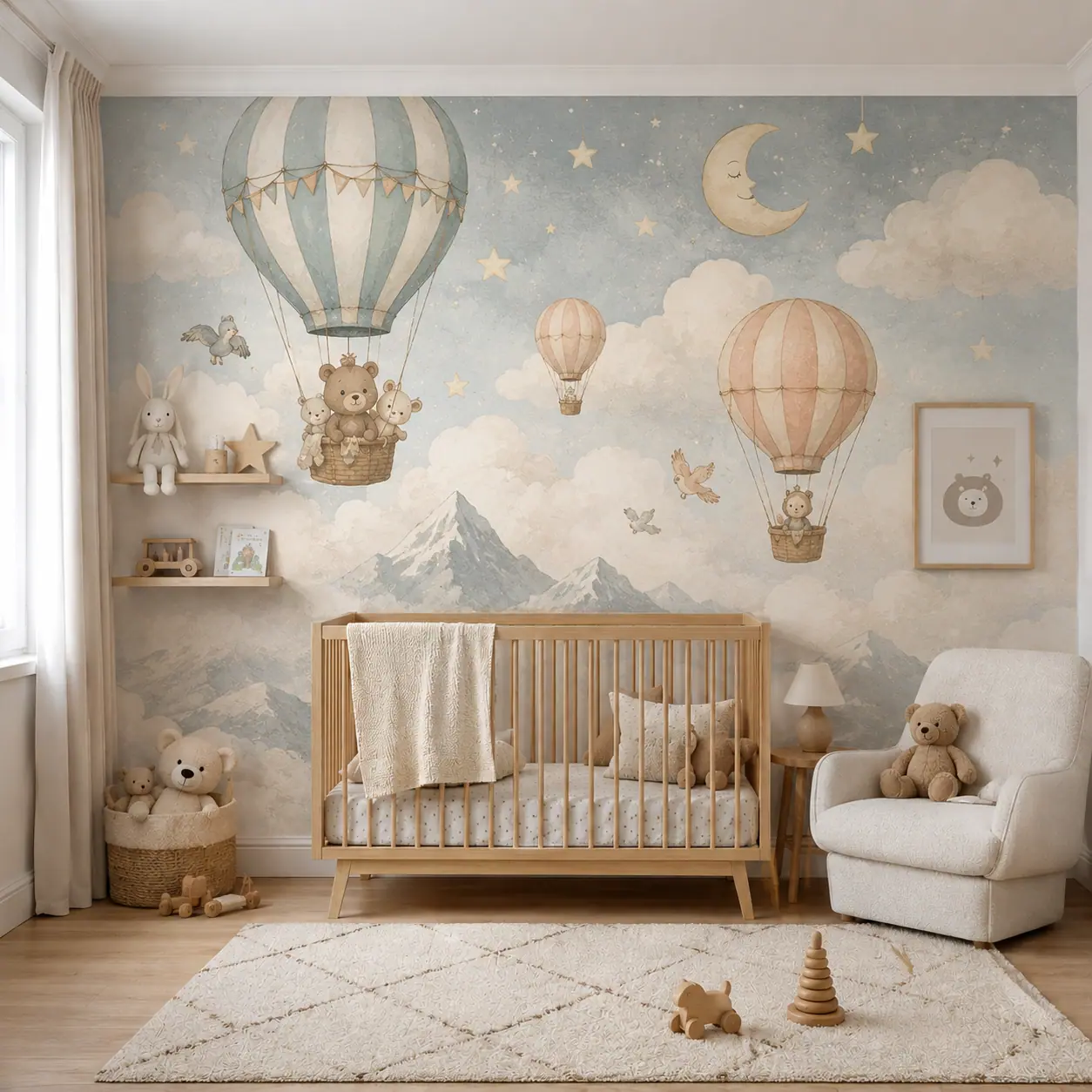 Colourful custom wall art printed in a children's bedroom